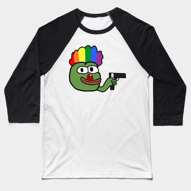 Belle Delphine's Clown Pepe The Frog Baseball T-Shirt by artsylab